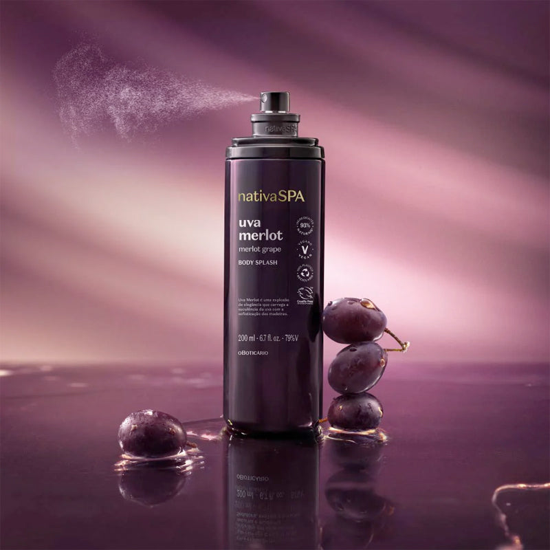 Body Splash Nativa Spa Uva Merlot, 200ml