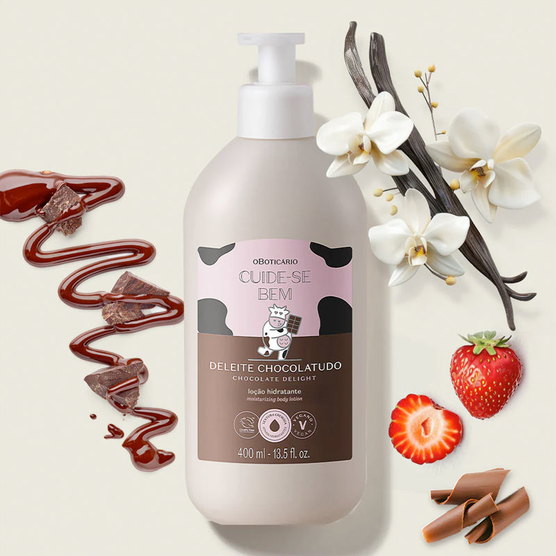 Loção Hidratante Corporal Cuide-se Bem Deleite Chocolatudo 400ml