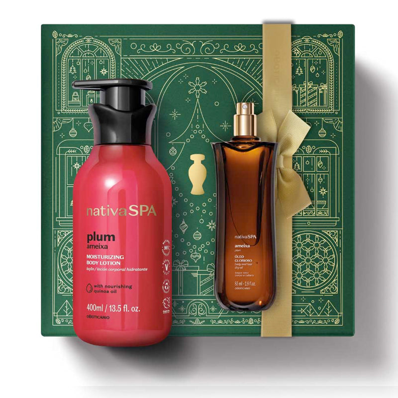 Kit de Natal Cuidado Nativa SPA Cabelo Ameixa