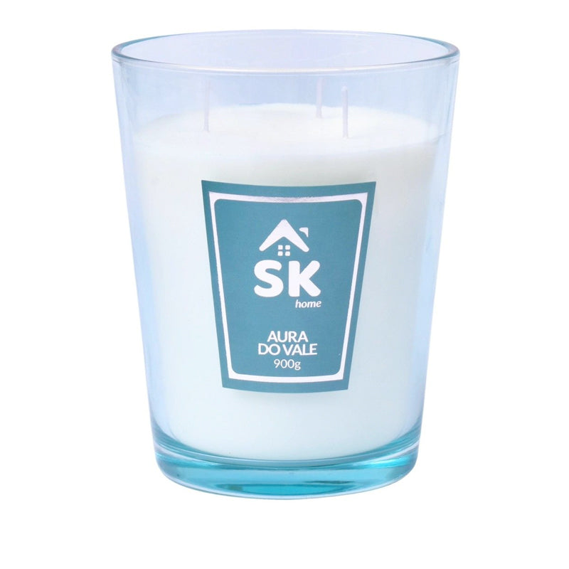 Vela Perfumada Branca 13X17 cm SK 0265-09