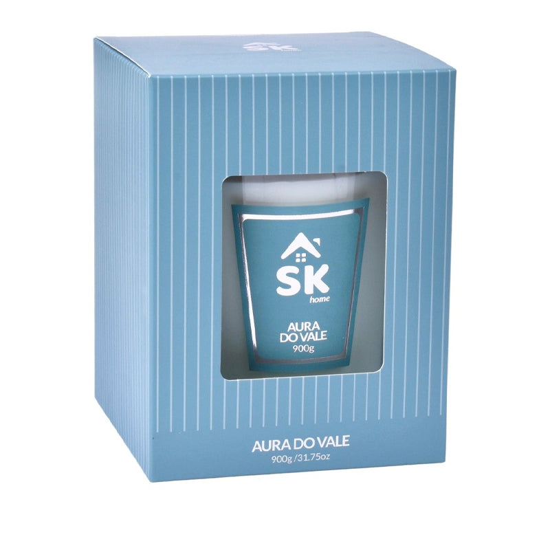 Vela Perfumada Branca 13X17 cm SK 0265-09