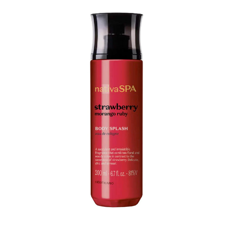 Body Splash Nativa Spa Morango Ruby, 200ml